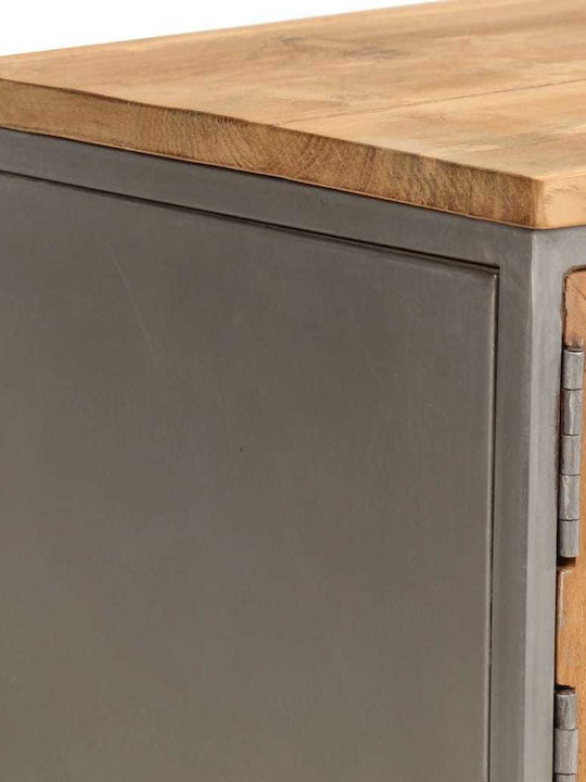 Stand TV Din Metal Și Lemn Masiv Maro L120xA30xÎ40cm