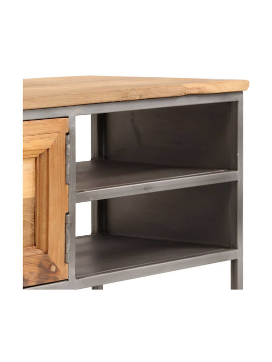 Stand TV Din Metal Și Lemn Masiv Maro L120xA30xÎ40cm