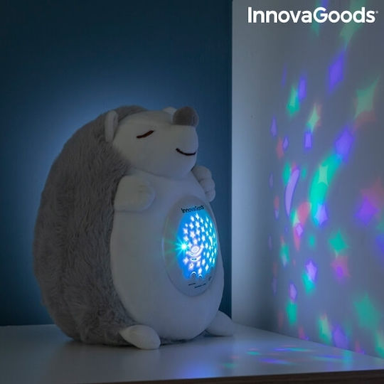 InnovaGoods Jucărie de Somn Arici din Țesătură cu Sunete Albe și Lumină pentru 36++ Luni