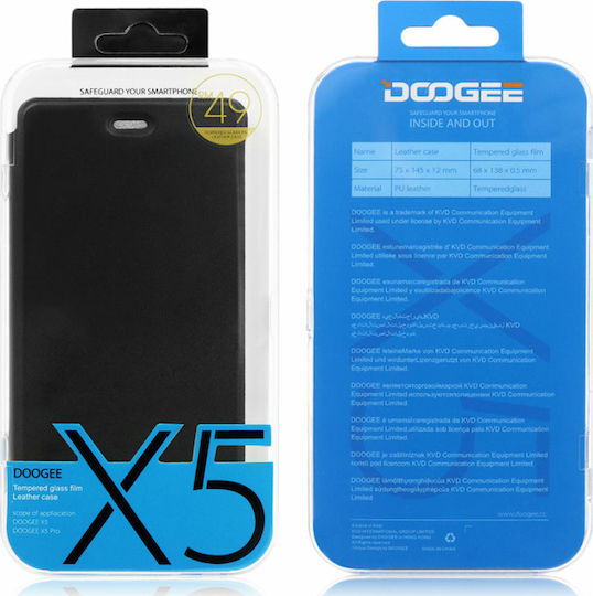 Doogee Buchen Sie Synthetisches Leder Schwarz