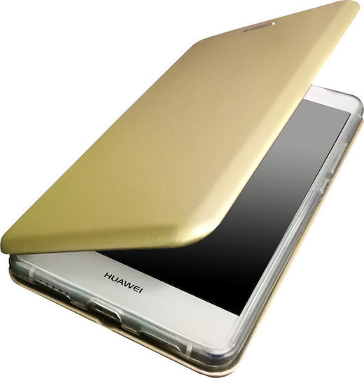 Книга Изкуствена кожа Златист (Galaxy A40)