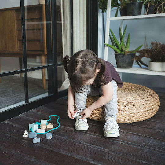 Plan Toys Lacing Toy Beads Geometric Shapes made of Wood for 24++ Months