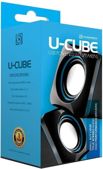 Audiobox U-Cube 2.0 Speakers 6W Blue