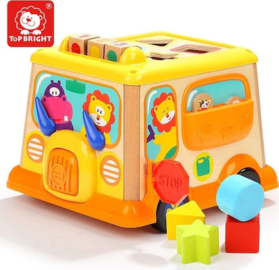 Top Bright Shape Sorting Toy Educational Shape Sorting made of Wood with Sounds for 18++ Months