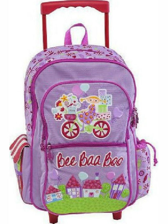 Graffiti Bee Baa Boo School Bag Trolley Kindergarten in Lilac color