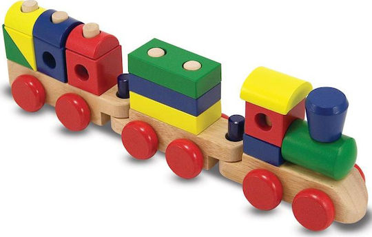 Melissa & Doug Stacking Toy Stacking Train made of Wood for 24++ Months