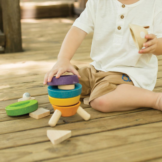 Plan Toys Παιχνίδι Στοίβαξης Πύραυλος από Ξύλο για 18+ Μηνών