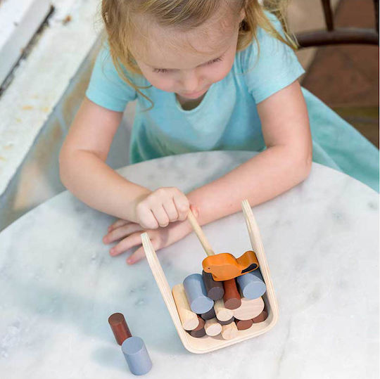 Plan Toys Stacking Toy Balance Game with Beaver made of Wood for 36++ Months