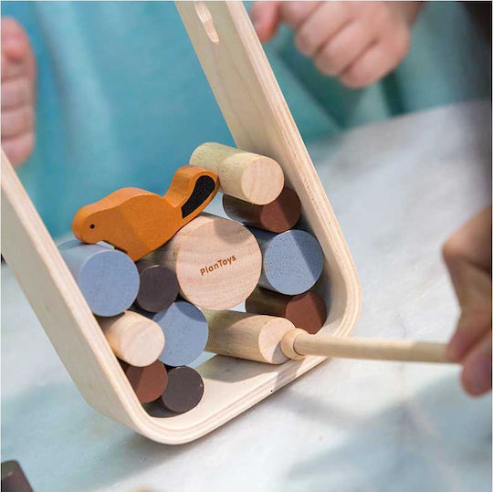 Plan Toys Stacking Toy Balance Game with Beaver made of Wood for 36++ Months