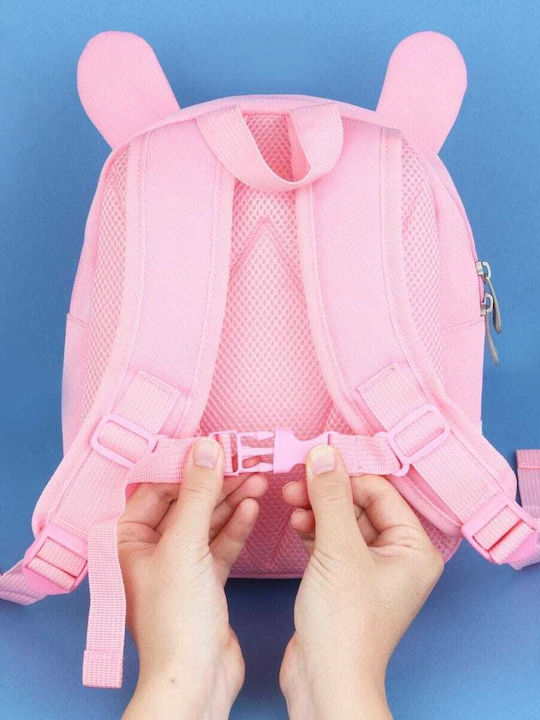 A Little Lovely Company Pink Bunny School Bag Backpack Kindergarten Pink 16Liters