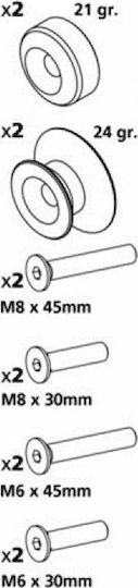 Lampa Swing Arm Adapter Μοτοσυκλέτας in Blue Color L9033.5