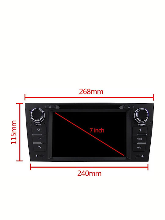 Car Audio System for BMW E90 / E91 / E92 / Series 3 2005+ (Bluetooth/USB/WiFi/GPS/Apple-Carplay/Android-Auto) with Touch Screen 2"