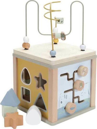 Little Dutch Куб за дейности Activity Cube Little Goose от дърво със звуци за 18++ месеца