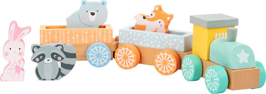 Small Foot Vehicle Train With Animals made of Wood for 18++ Months