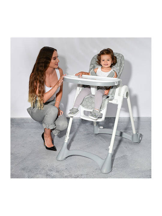 Lorelli Campanella Foldable Baby Highchair with Adjustable Height Gray