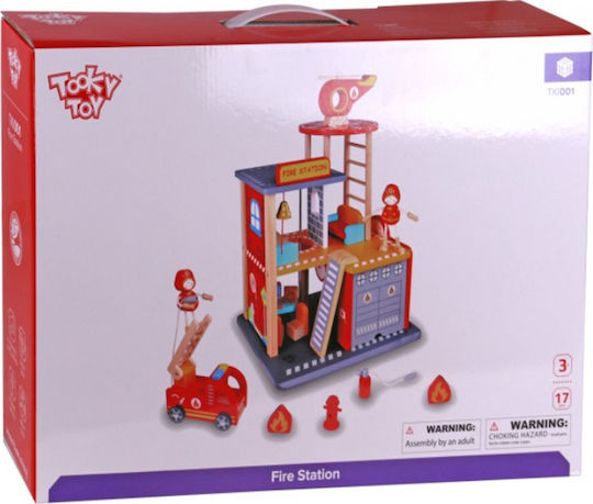 Tooky Toys Fire Station Track Fire Truck
