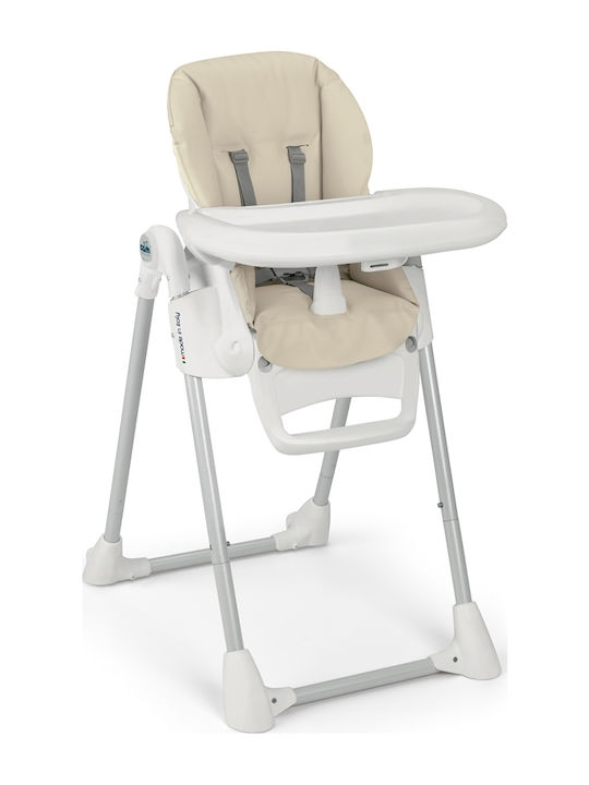 Cam Pappananna Foldable Highchair with Metal Frame & Fabric Seat Beige