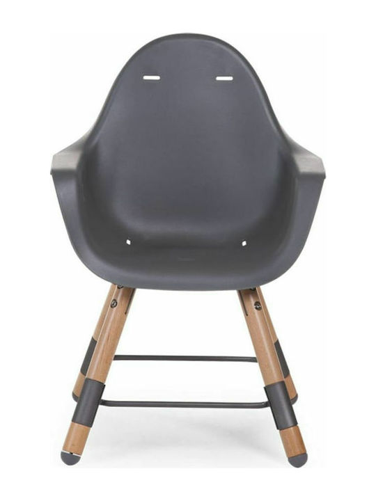 Childhome Evolu 2 Baby Highchair with Adjustable Height Gray
