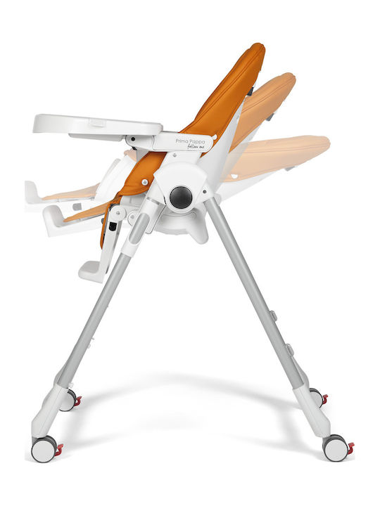Peg Perego Prima Pappa Follow Me Αναδιπλούμενο Καρεκλάκι Φαγητού με Ρυθμιζόμενο Ύψος Μαύρο