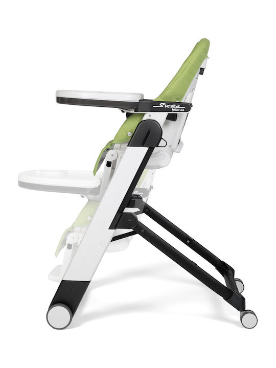 Peg Perego Siesta Follow Me Foldable Baby Highchair with Adjustable Height Black
