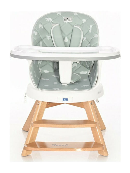 Lorelli Napoli Baby Highchair 3 in 1 with Adjustable Height Blue Surf Bears