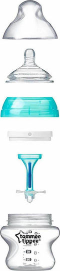 Tommee Tippee Πλαστικό Μπιμπερό Advanced Anti-Colic Κατά των Κολικών με Θηλή Σιλικόνης 150ml για 0+ μηνών Turquoise Elephant