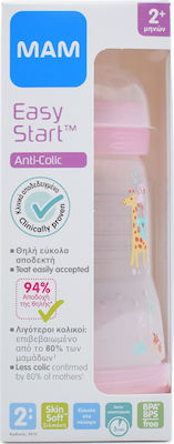 Mam Plastikflasche Easy Start Anti-Colic Gegen Koliken mit Silikonsauger für 2+ Monate Pink Giraffe 260ml 1Stück