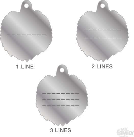 My Family Friends Chow Chow Dog ID Tag Brown Metal Personalized