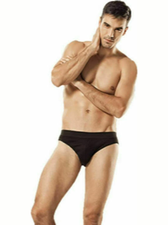 Herren Slips Schwarz 1Packung