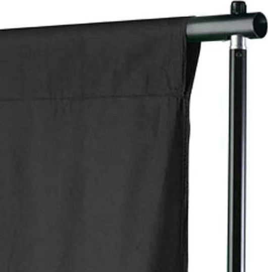 vidaXL Cotton Photography Backdrop Fabric 300x600cm Black