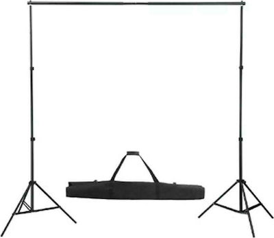 vidaXL Σύστημα Στήριξης & Φωτογραφικό Φόντο Photography Backdrop Fabric 300x300cm. Green