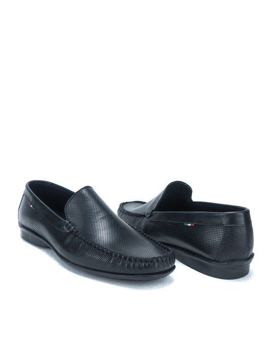 Dermashoes Men's Leather Moccasins Black