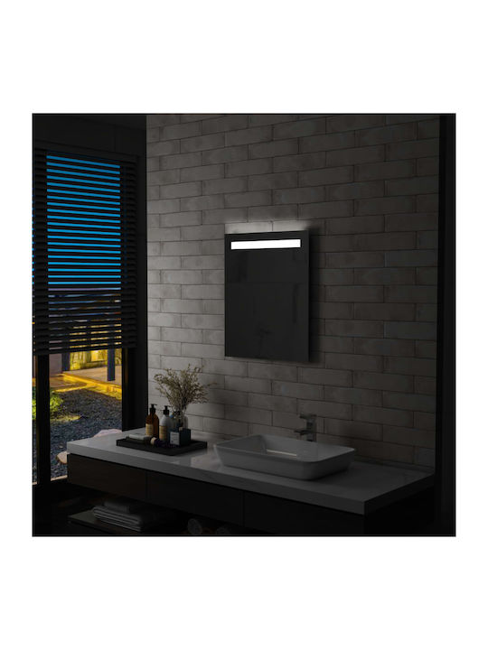 vidaXL Rectangular Bathroom Mirror Led made of Metal 50x60cm