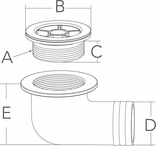 Eval Jgheaburi Σκάφους Unghi de scurgere punte 50.8mm