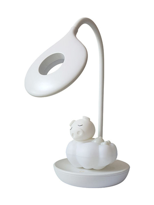 Led Kids Desk Lamp Bright Sun Honey Piggy White