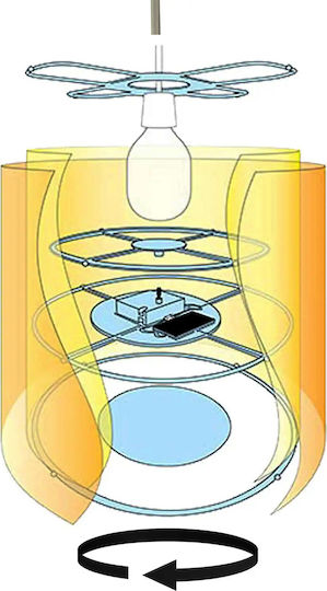 Josef Niermann Kids Plastic Single Ceiling Light E27 Lolo Lombardo Light Blue 60W
