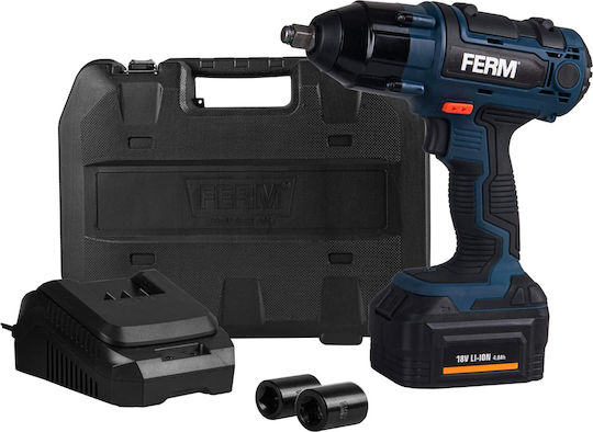 Ferm CDM1127 Impact Wrench Battery 18V 1x4Ah with Socket 1/2"
