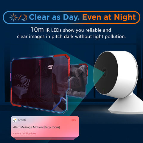 Laxihub M1 IP Камера за наблюдение Wi-Fi Full HD 1080p с Двупосочна Комуникация и Обектив 3.6мм