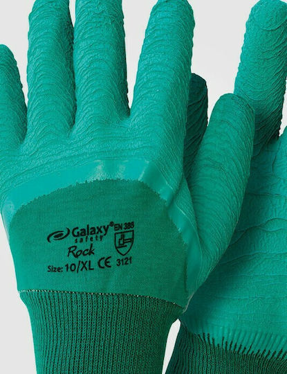 Galaxy Rock Gloves for Work Yellow Latex 1pcs