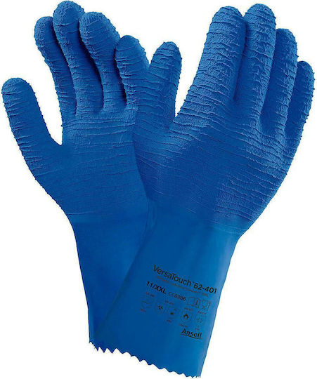 Ansell AlphaTec® 62-401 Γάντια Εργασίας Γαλάζια Latex/Βαμβακερά