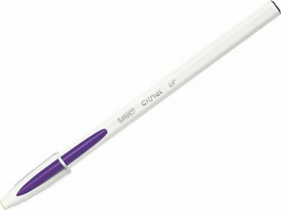 Bic Cristal Up Pen Ballpoint with Blue Ink 498266 Purple