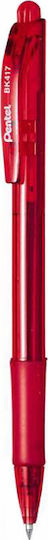 Pentel Retractable Pen Ballpoint 0.7mm with Red Ink