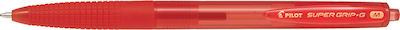 Pilot Super Grip G Retractable Pen Ballpoint 1mm with Red Ink