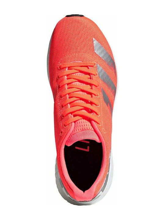 Boost Adizero Boston 8 Sport Shoes Running Signal Coral / Silver Metallic / Cloud White