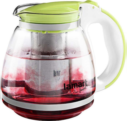Lamart Τσαγιέρα με Φίλτρο Γυάλινη Πράσινη 1500ml