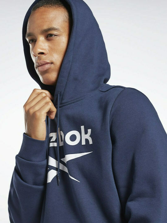 Reebok Identity Men's Sweatshirt with Hood and Pockets Navy