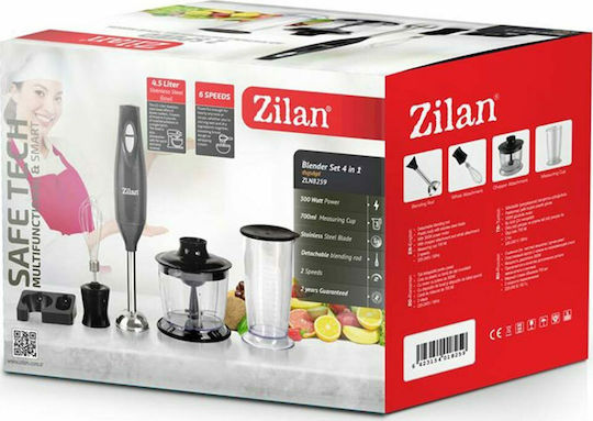 Zilan Zilan Handmixer mit Inox-Stab 300W Schwarze