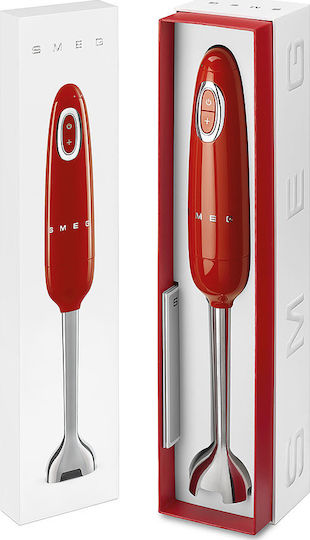 Smeg 50's Style Ръчен Блендер с Аноксидирана Пръчка 700W Червен