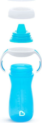 Munchkin Gentle Cup Educational Sippy Cup Plastic with Handles Blue for 9m+m+ 300ml