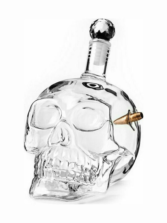 Gadget Master Skull Glass Whiskey Decanter with Stopper 700ml